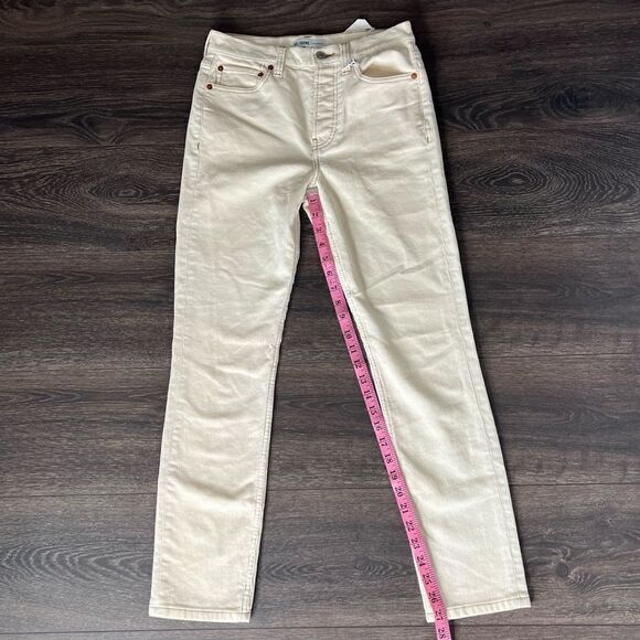 Re/Done Corduroy Stretch High Rise Ankle Crop in Winter White. Size 25. NWT! - Picture 15 of 15